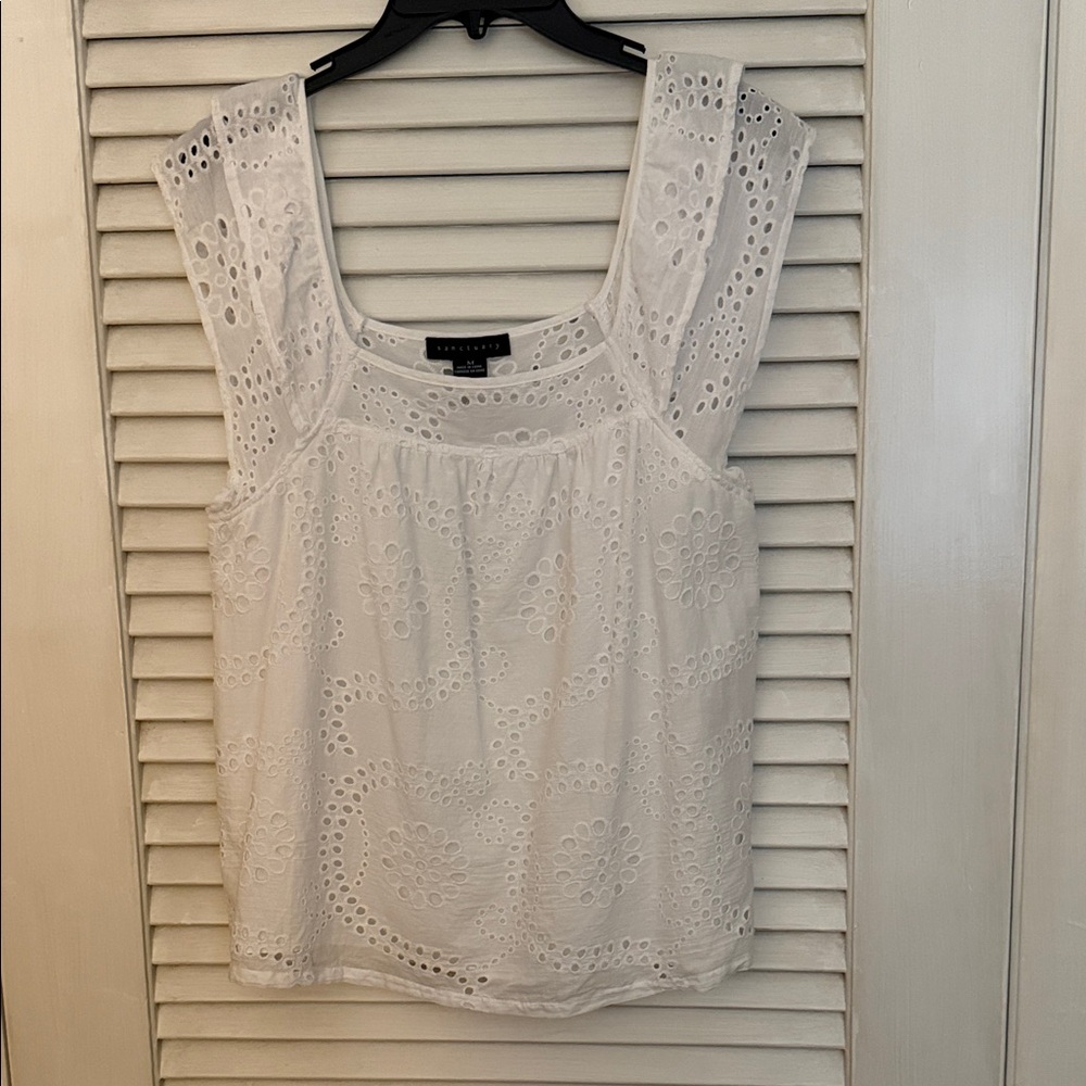 Sanctuary White Eyelet Blouse